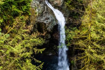 Waterfalls as seen from the suspension bridge