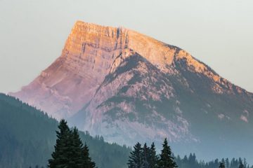 Sunset on one of Banff Mountains
