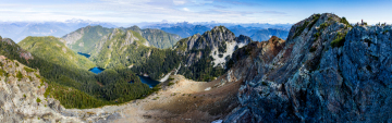 Deeks Lake, Hanover Lake, Brunswick Lake, Mount Hanover and East Peak of  Brunswick Mountain