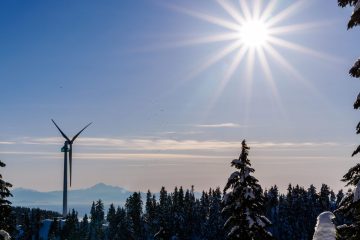 Wind Turbine on top of Grouse Mountain