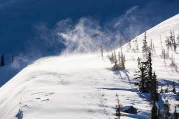 Mini snow storm on the trail