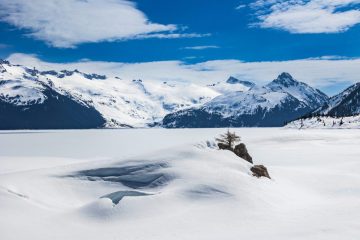 Frozen Garibaldi Lake