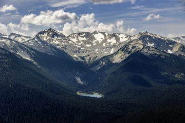 Corrie Lake nested in mountains