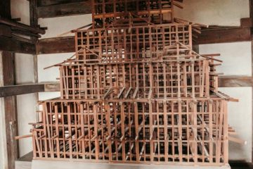 1:20 scale of timber frame of Himeji castle