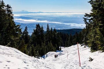 Looking at Vancouver on Hollyburn Peak