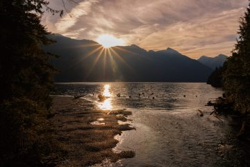 Sunrise over Chilliwack Lake