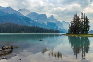 Spirit Island on Maligne Lake, Jasper National Park, Alberta