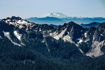 Mount St. Helens at the distant