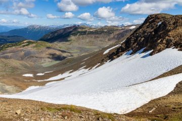 Snow patch on top of the ridge