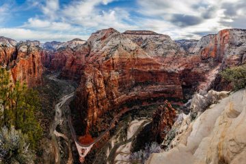 View from Angels Landing, Zion National Park, Utah, USA