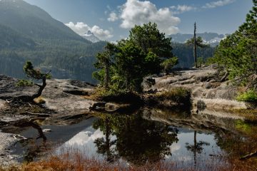 A small water pool on peak 3