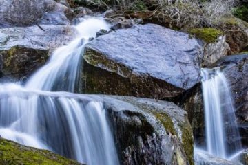 A waterfall near trail head