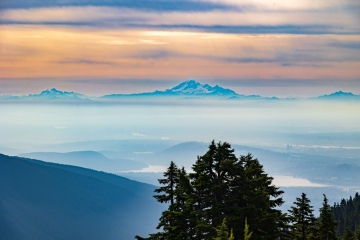 Mount Baker in the middle
