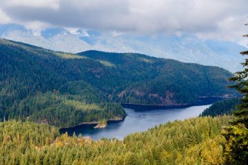 Buntzen Lake, view from Eagle Mountain (not on this trail)