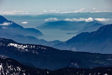 You can see the Pacific ocean from the top
