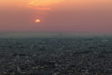 Sunset over Tokyo, Japan