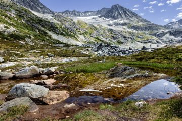 Mountain reflection at the end of the trail