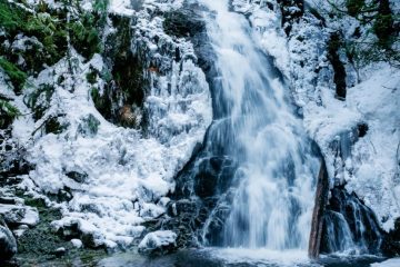 Sawblade Falls in Winter