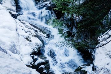 Woodland Falls in winter